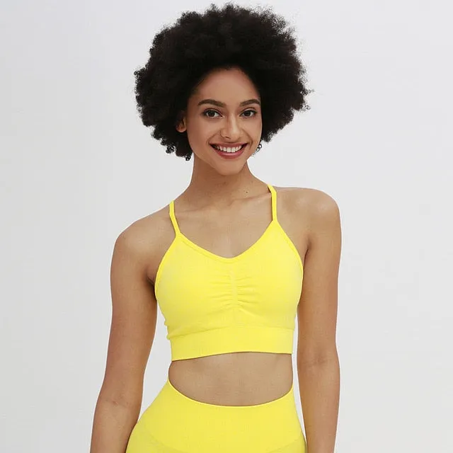 2 Piece Seamless Yoga Set Solid High Waisted