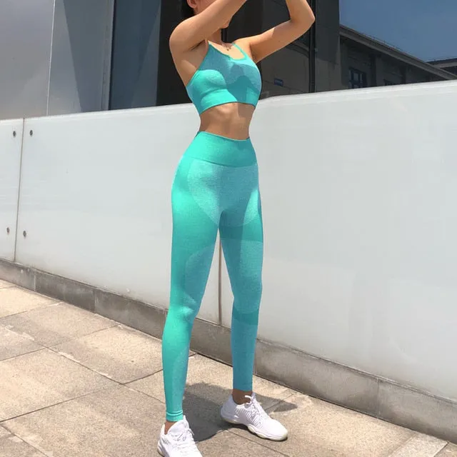2 Piece Yoga Set Sports Bra and Leggings  Women