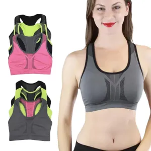 3-Pack: Power Sport Reversible High Compression Sports Bras