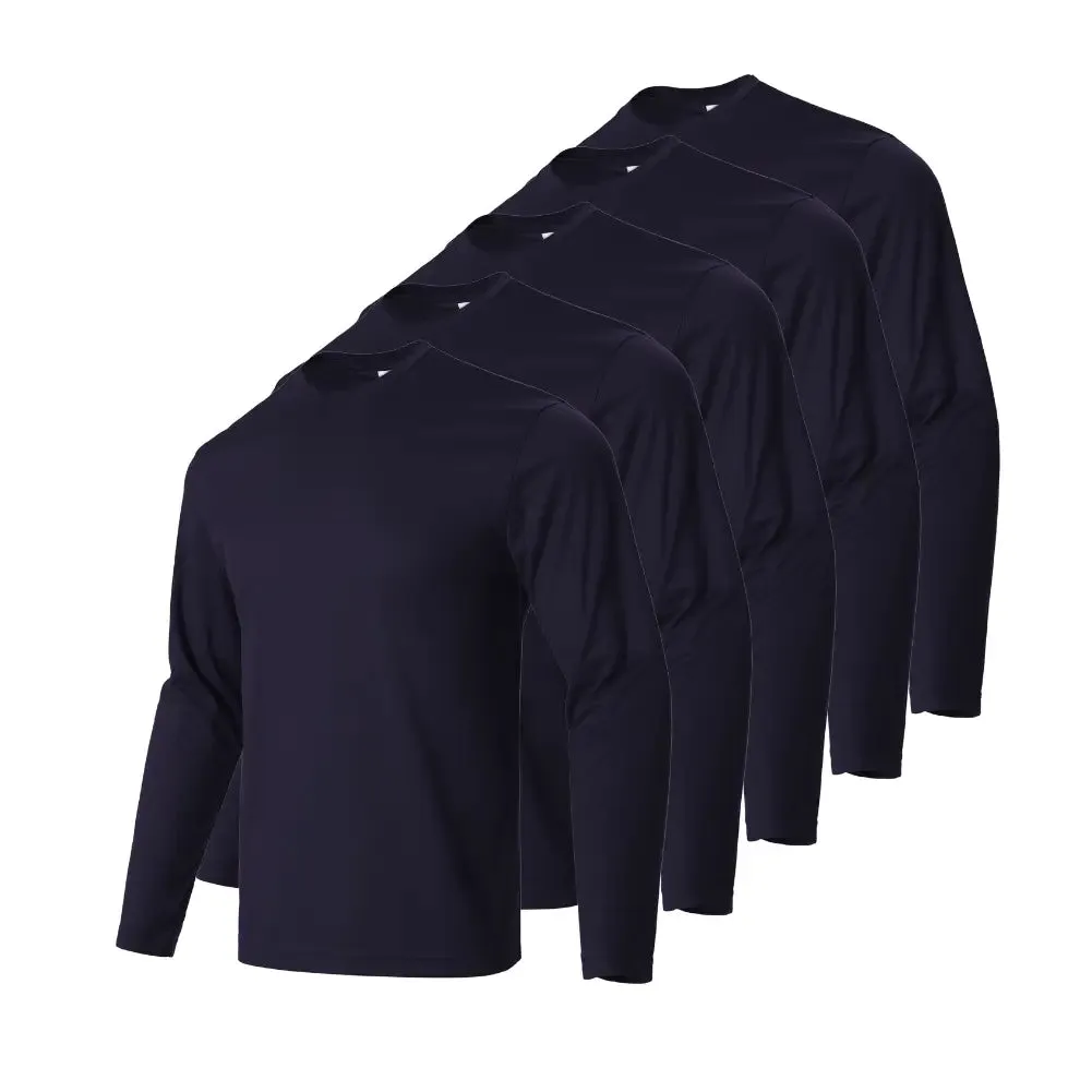 5 Pack Men's Long Sleeve T-Shirts