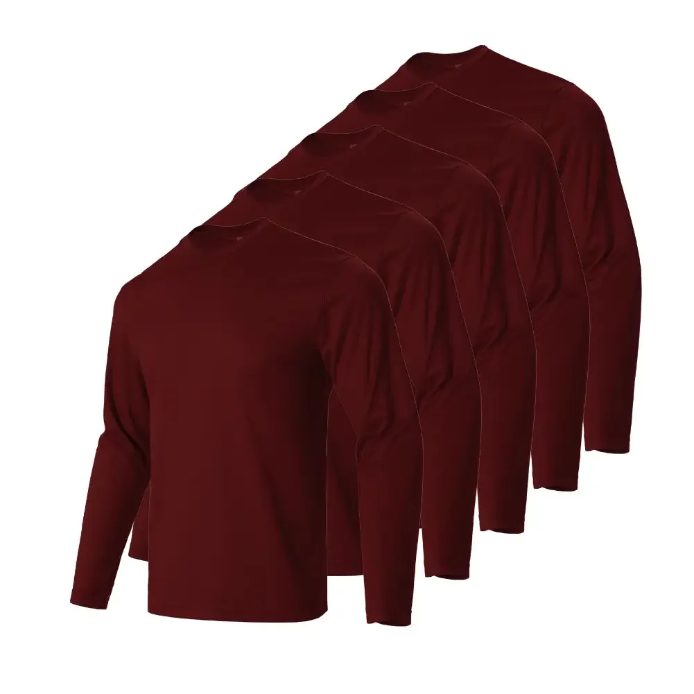 5 Pack Men's Long Sleeve T-Shirts