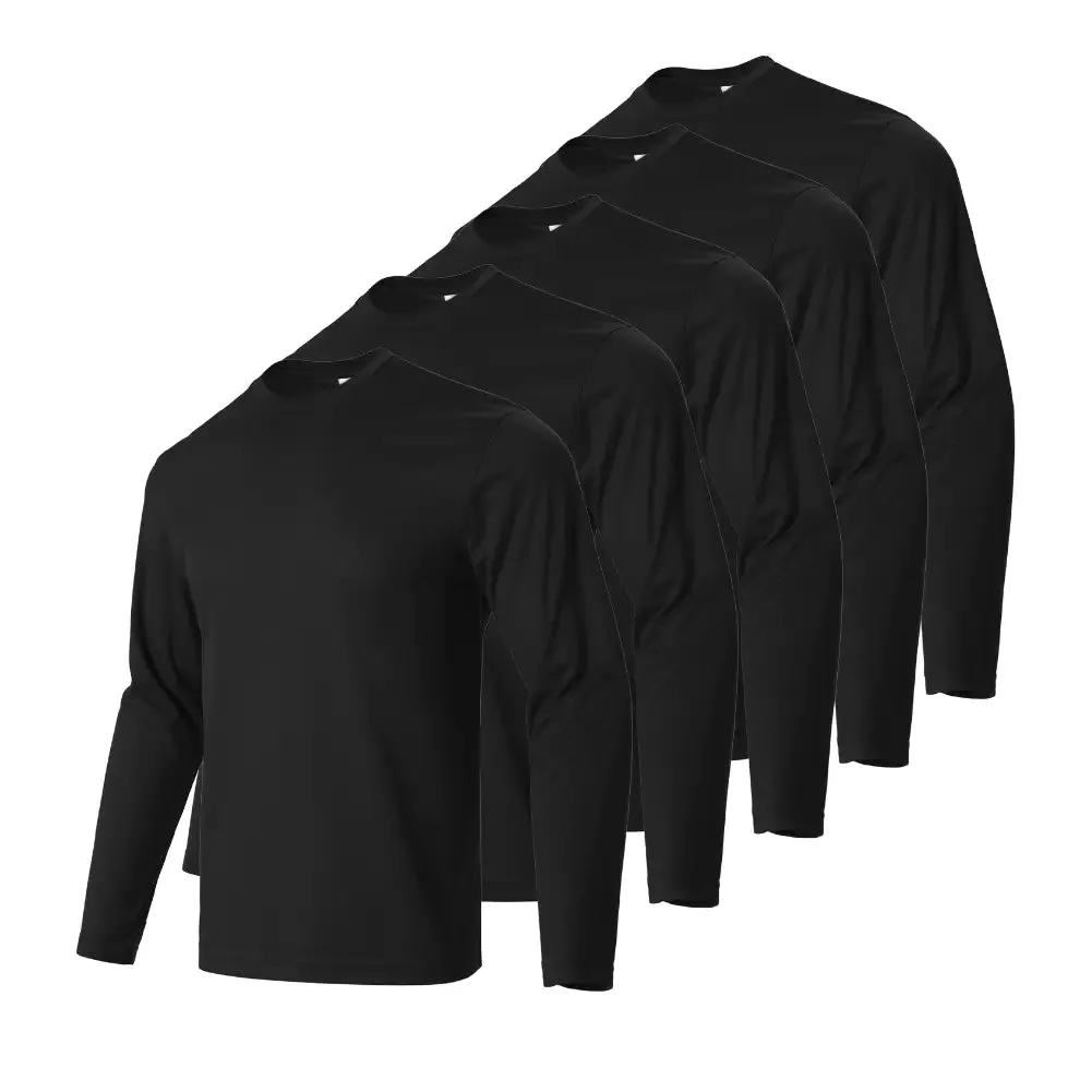 5 Pack Men's Long Sleeve T-Shirts