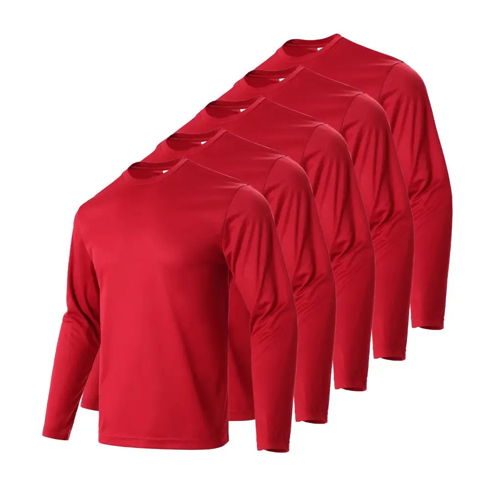 5 Pack Men's Long Sleeve T-Shirts