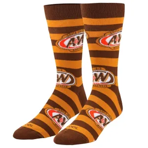 A&W Stripes Men's Crew Socks