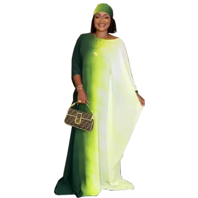 Abaya Ladies Plus Size Print Loose Long Maxi Dresses