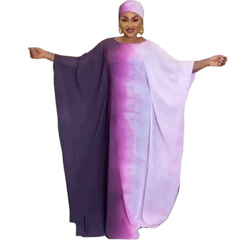 Abaya Ladies Plus Size Print Loose Long Maxi Dresses