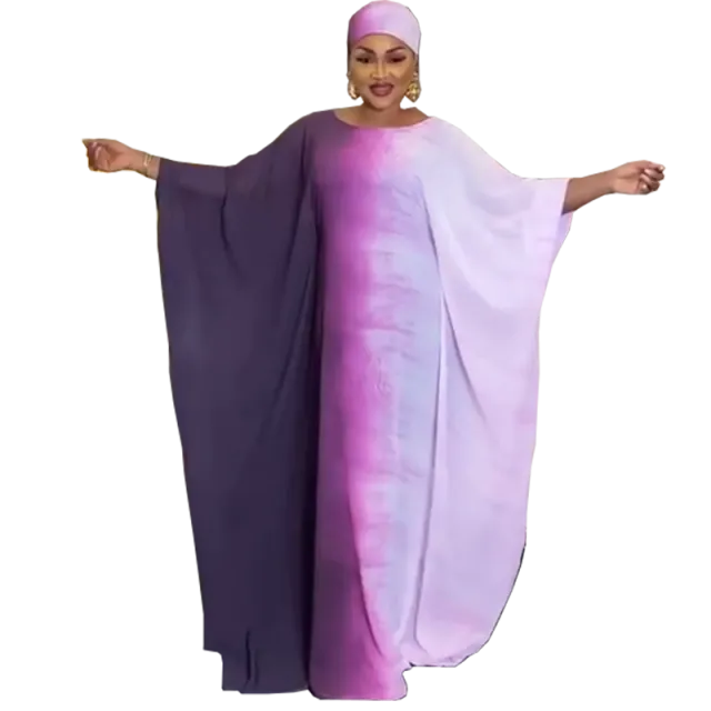 Abaya Ladies Plus Size Print Loose Long Maxi Dresses