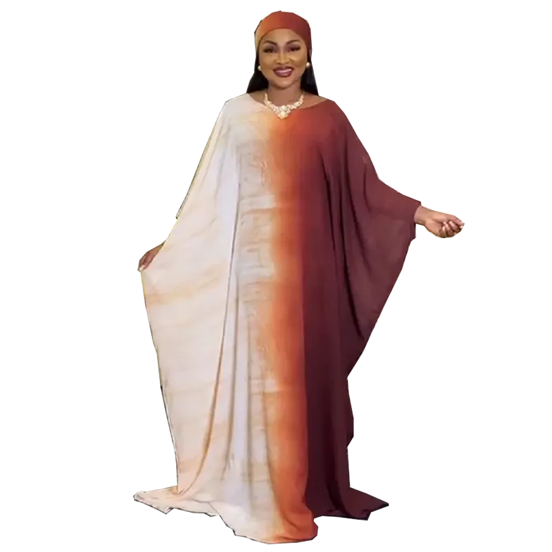 Abaya Ladies Plus Size Print Loose Long Maxi Dresses