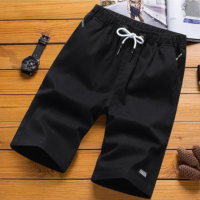 Active Comfort Men's Shorts for Casual Wear in Black and Yellow