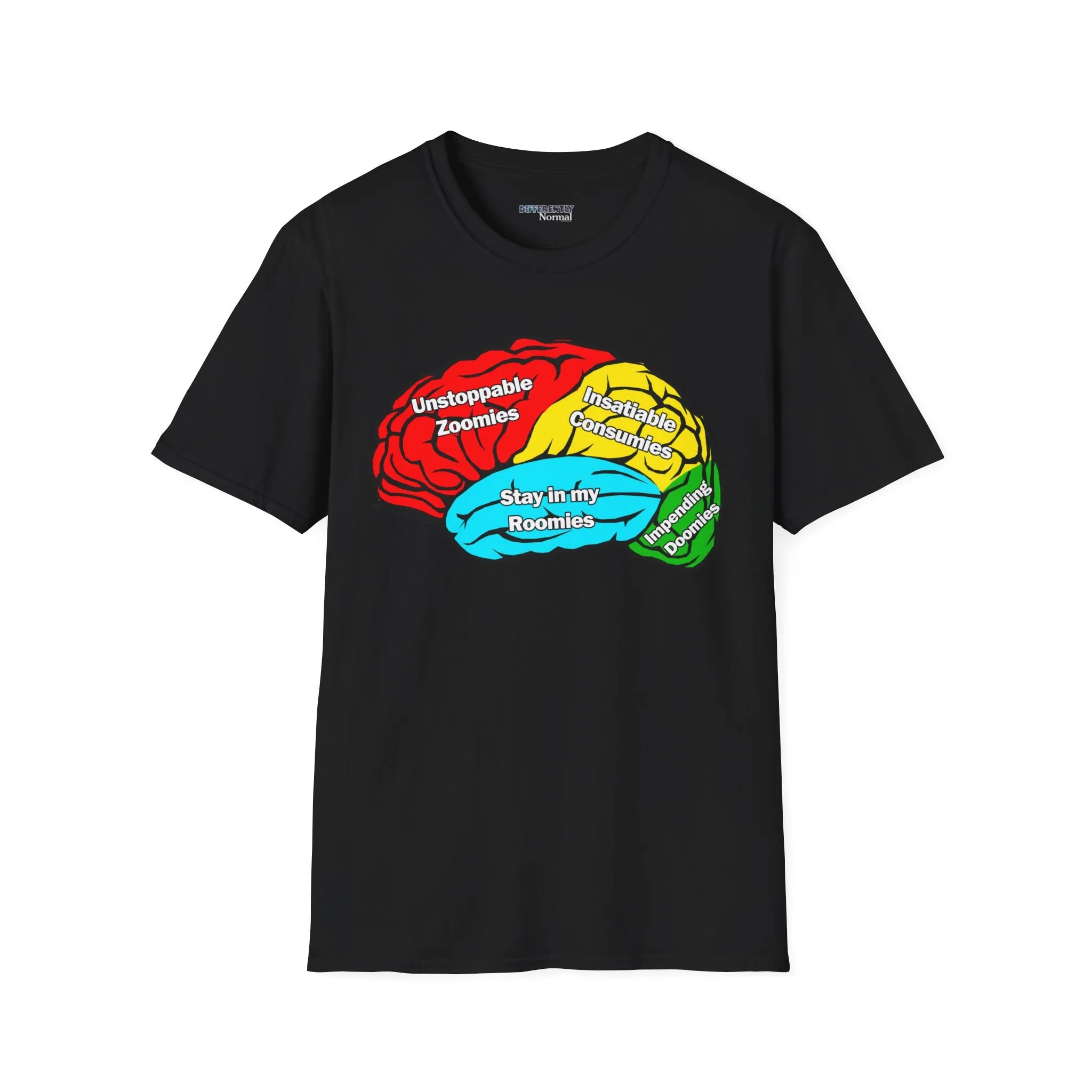 ADHD Brain Map Unisex T-Shirt - Differently Normal