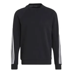 adidas M FI Crew Sportswear 3-Stripes Sweatshirt Black, black