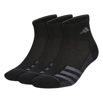 adidas Men's Superlite Stripe 3 3-Pack Quarter Socks