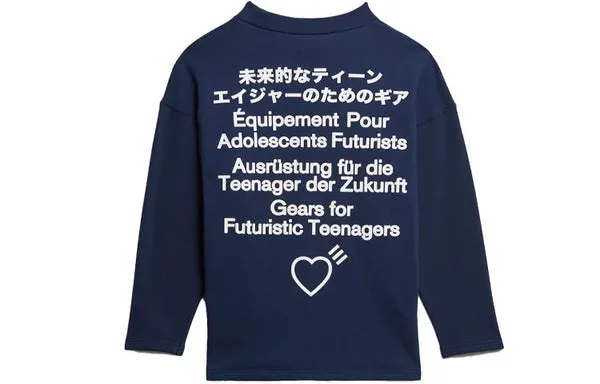adidas originals x HUMAN MADE logo sweatshirt, blue