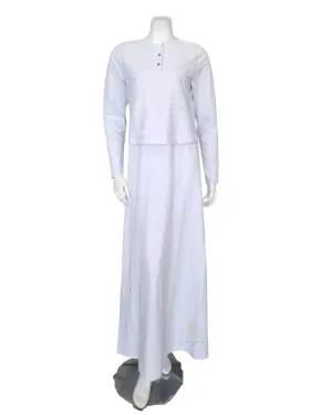 ADN1828 Lace Insert White Cotton Nursing Nightgown