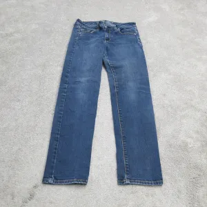 American Eagle Jeans Womens W30 Blue Low Rise Denim Stretch Slim Straight Leg