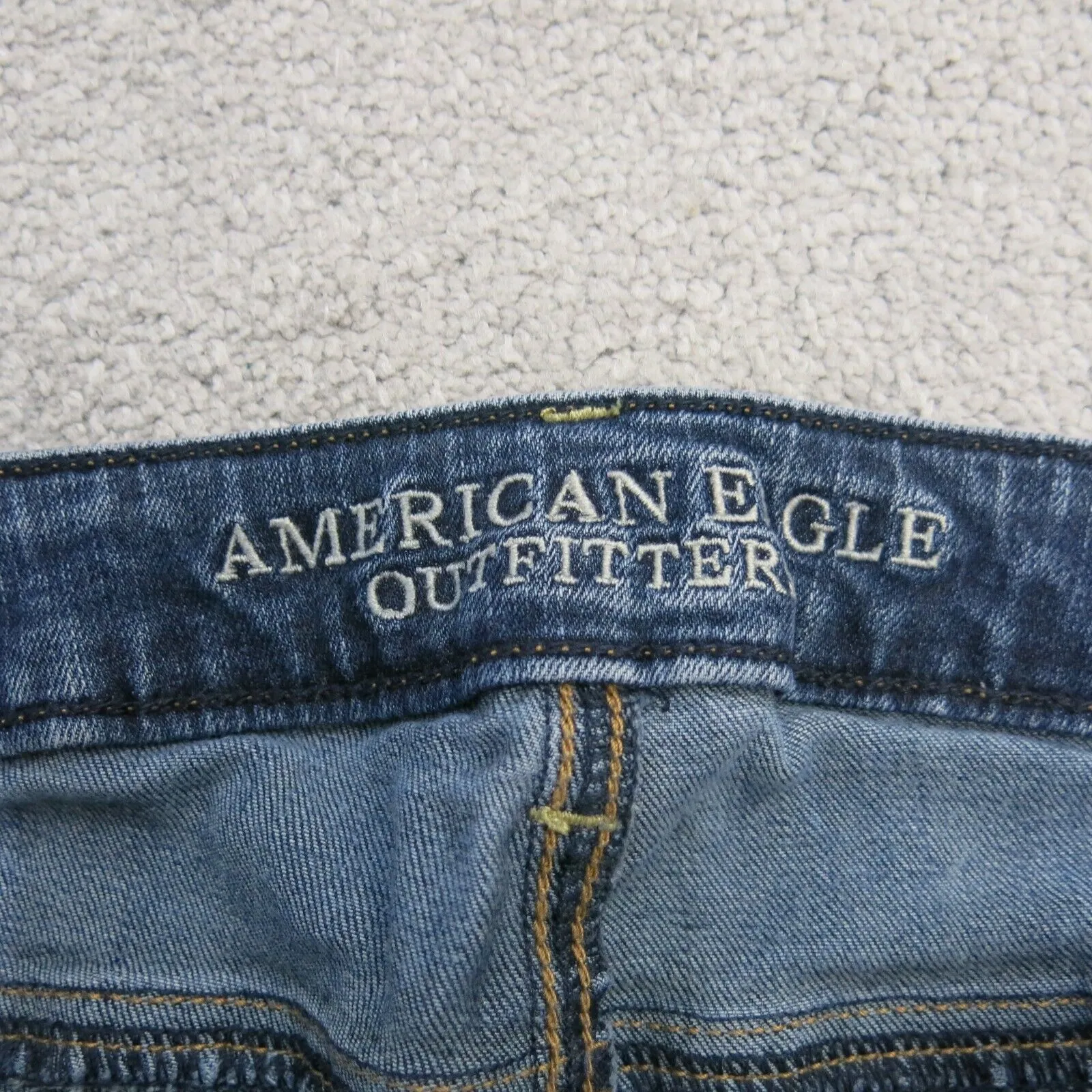 American Eagle Jeans Womens W30 Blue Low Rise Denim Stretch Slim Straight Leg