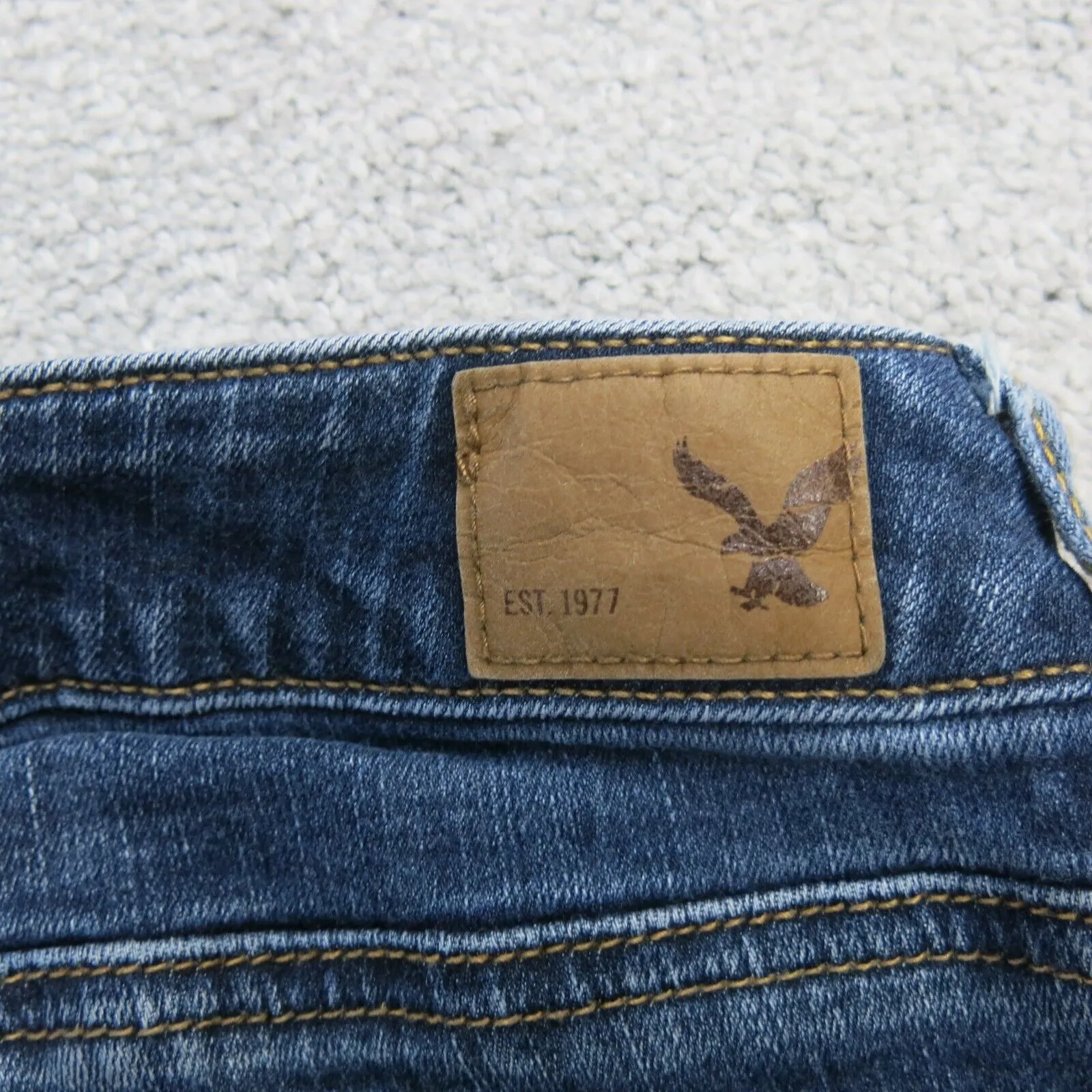 American Eagle Jeans Womens W30 Blue Low Rise Denim Stretch Slim Straight Leg
