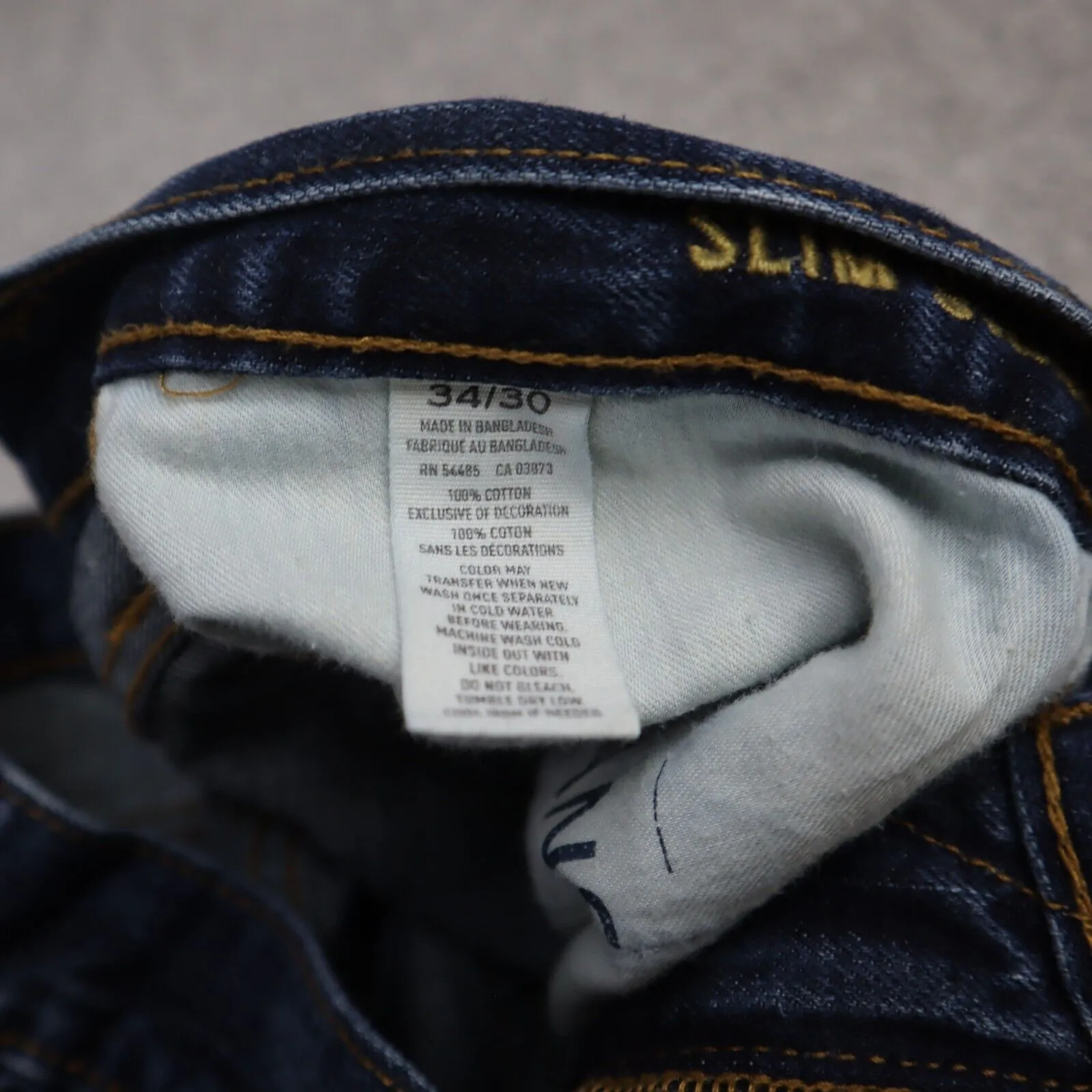 American Eagle Mens Jeans Slim Straight Leg 100% Cotton Blue Size W34xL30