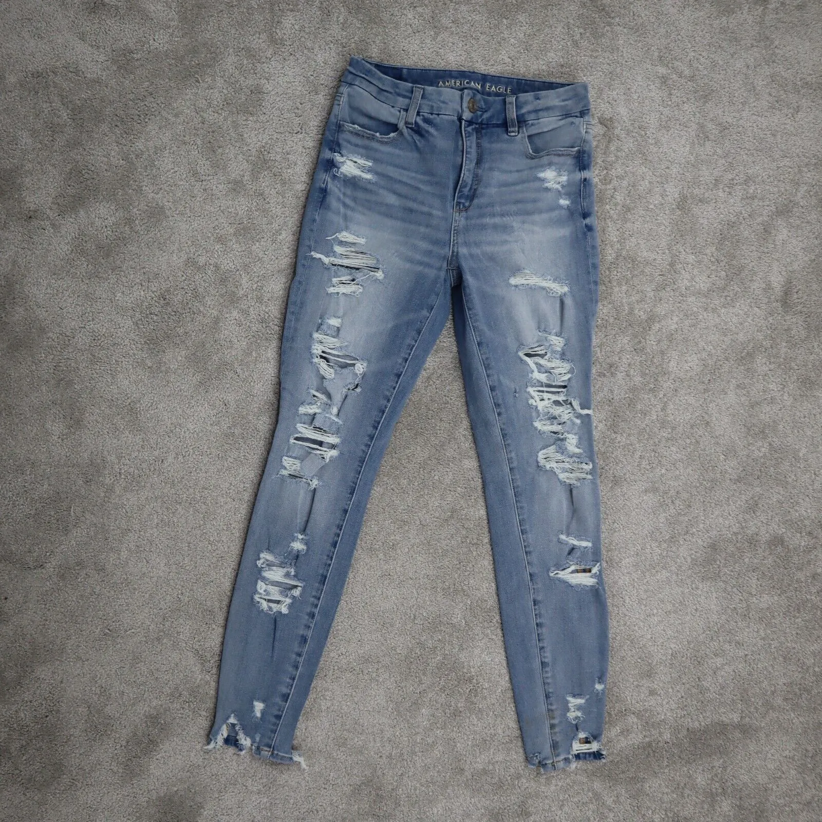 American Eagle Outfitters Womens The Dream Jeans Mid Rise Pockets Blue W27XL27