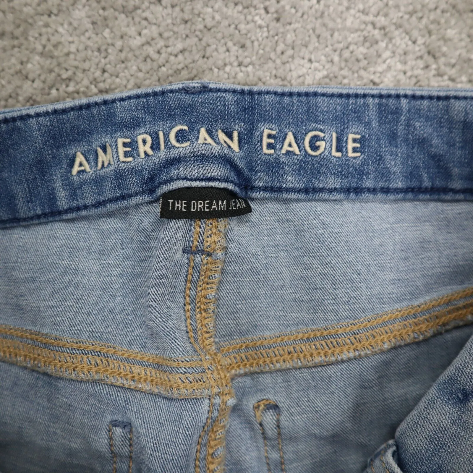 American Eagle Outfitters Womens The Dream Jeans Mid Rise Pockets Blue W27XL27