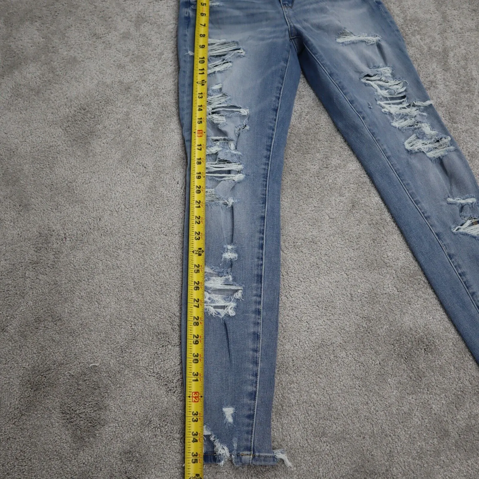 American Eagle Outfitters Womens The Dream Jeans Mid Rise Pockets Blue W27XL27