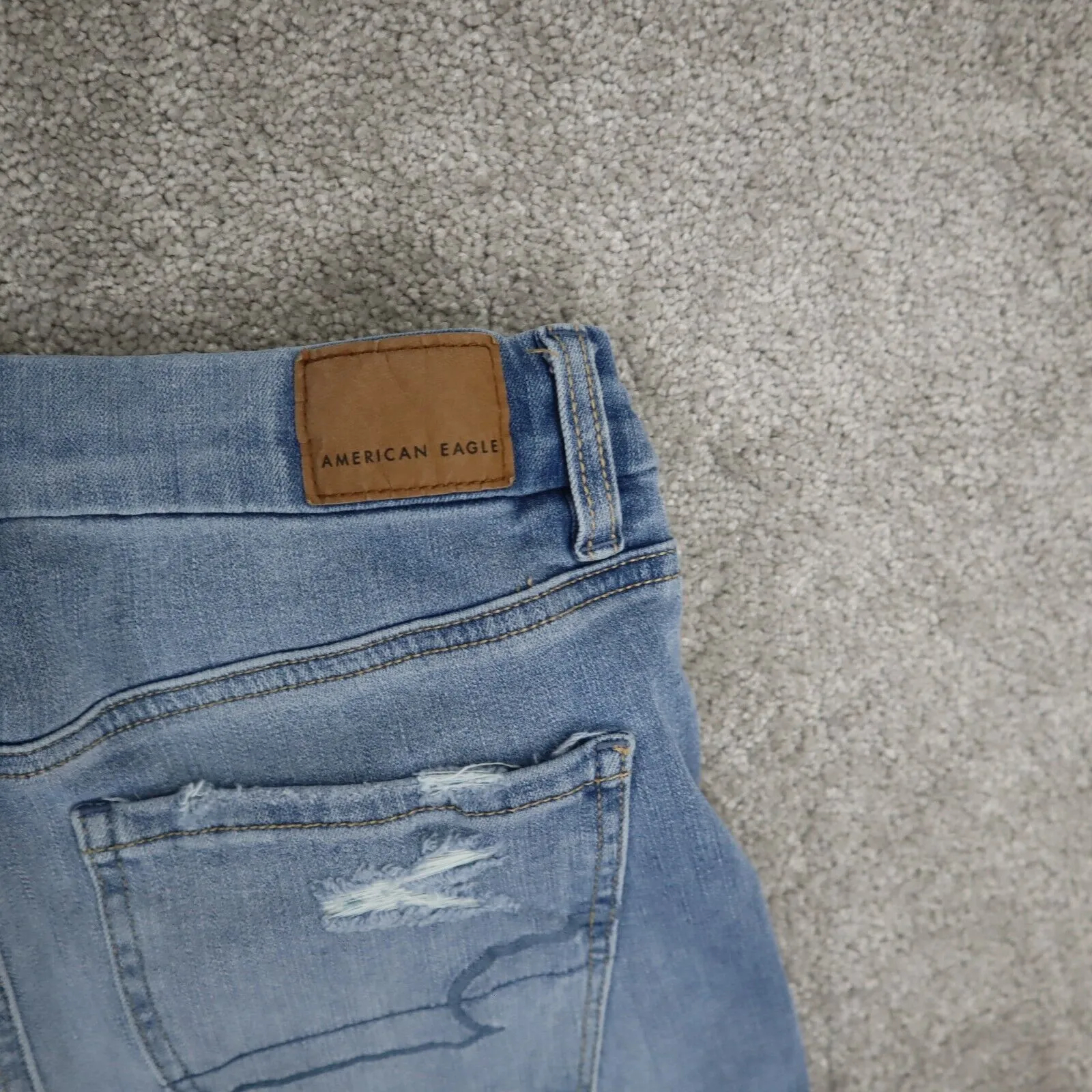 American Eagle Outfitters Womens The Dream Jeans Mid Rise Pockets Blue W27XL27