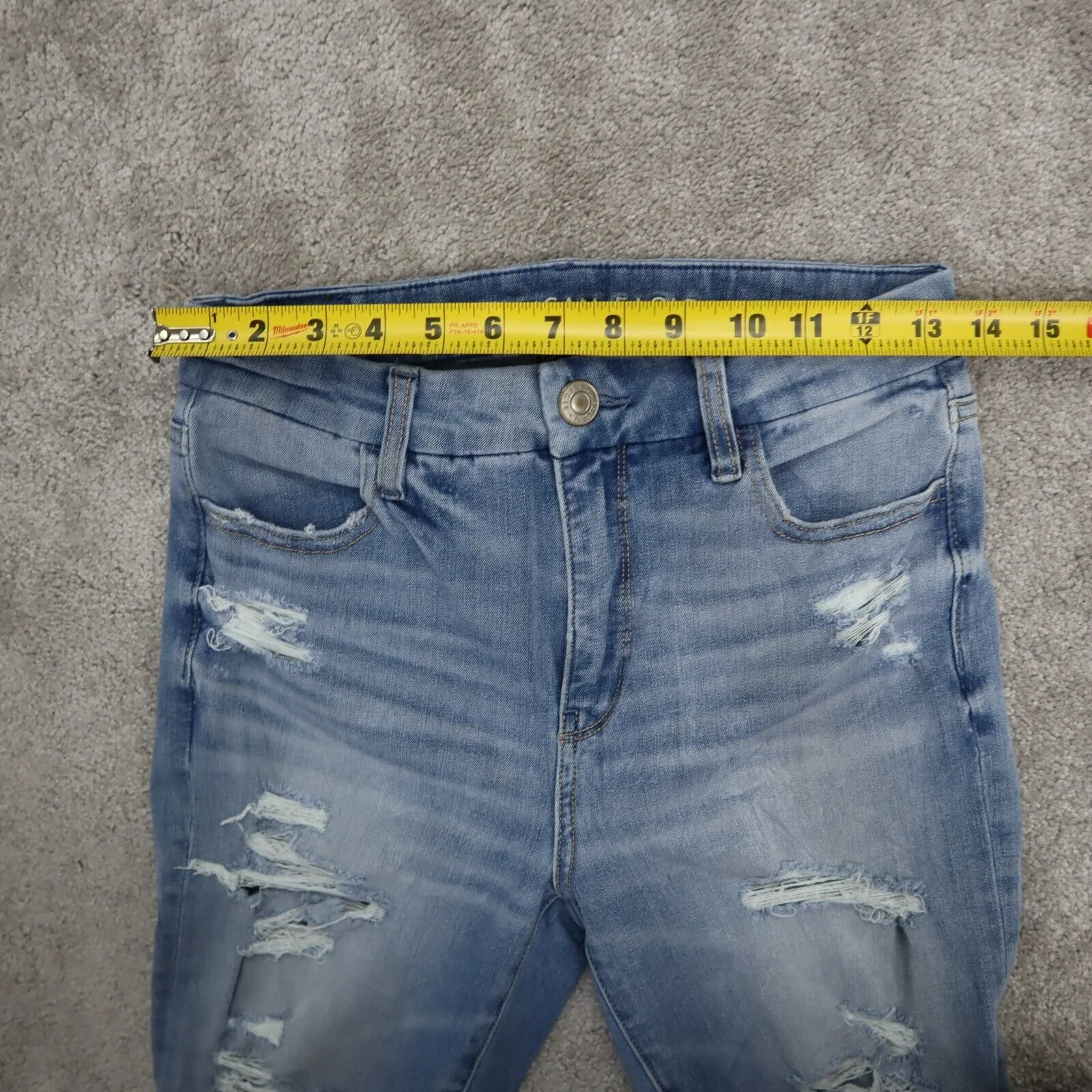 American Eagle Outfitters Womens The Dream Jeans Mid Rise Pockets Blue W27XL27