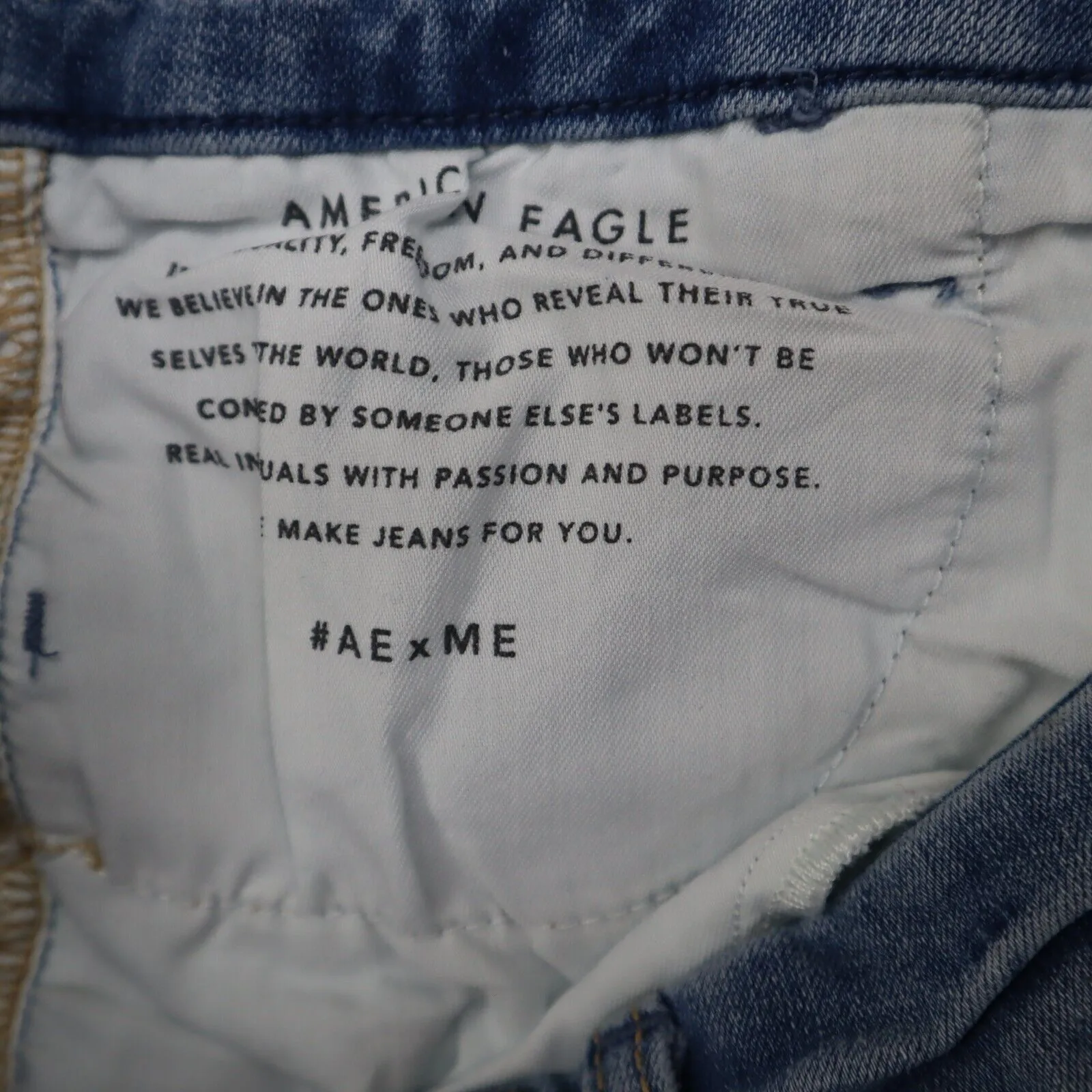 American Eagle Outfitters Womens The Dream Jeans Mid Rise Pockets Blue W27XL27