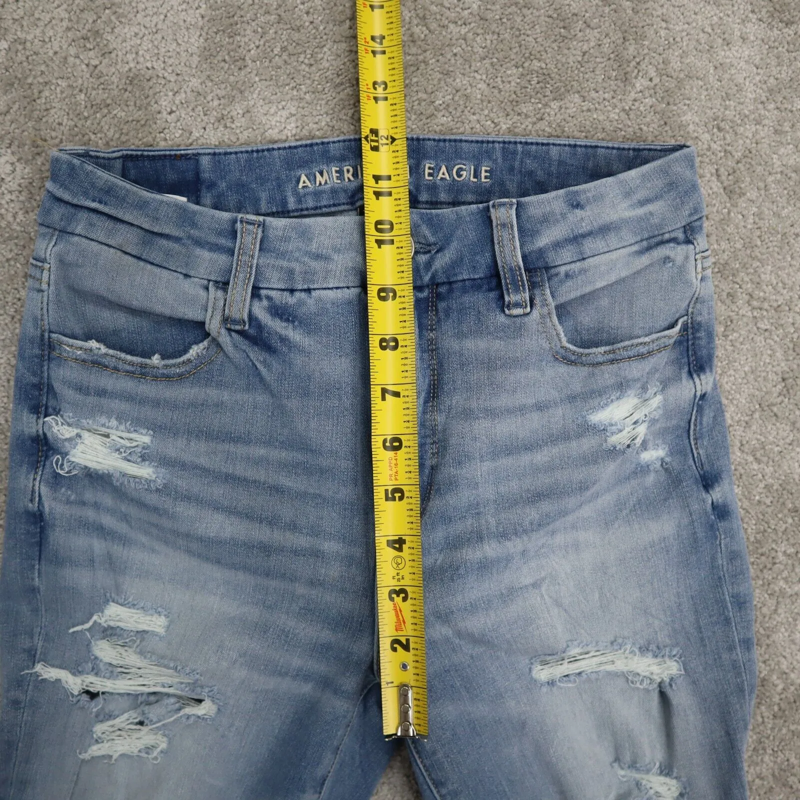 American Eagle Outfitters Womens The Dream Jeans Mid Rise Pockets Blue W27XL27