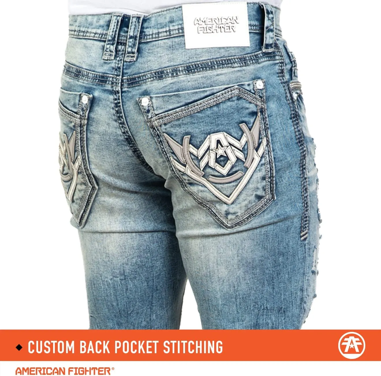 American Fighter Relaxed Jeans for Men. Relaxed Fit Mens Striker Jean
