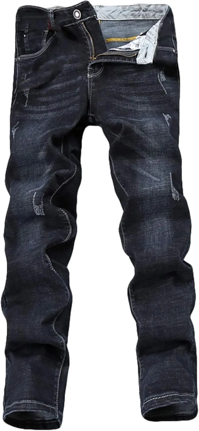 Andongnywell Men's Stretch Denim Jeans Relaxed Fit Straight Leg Jeans Regular Classic Jeans for Men