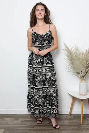 Angie Maxi Dress With Ruffle Detail & Elastic Waist