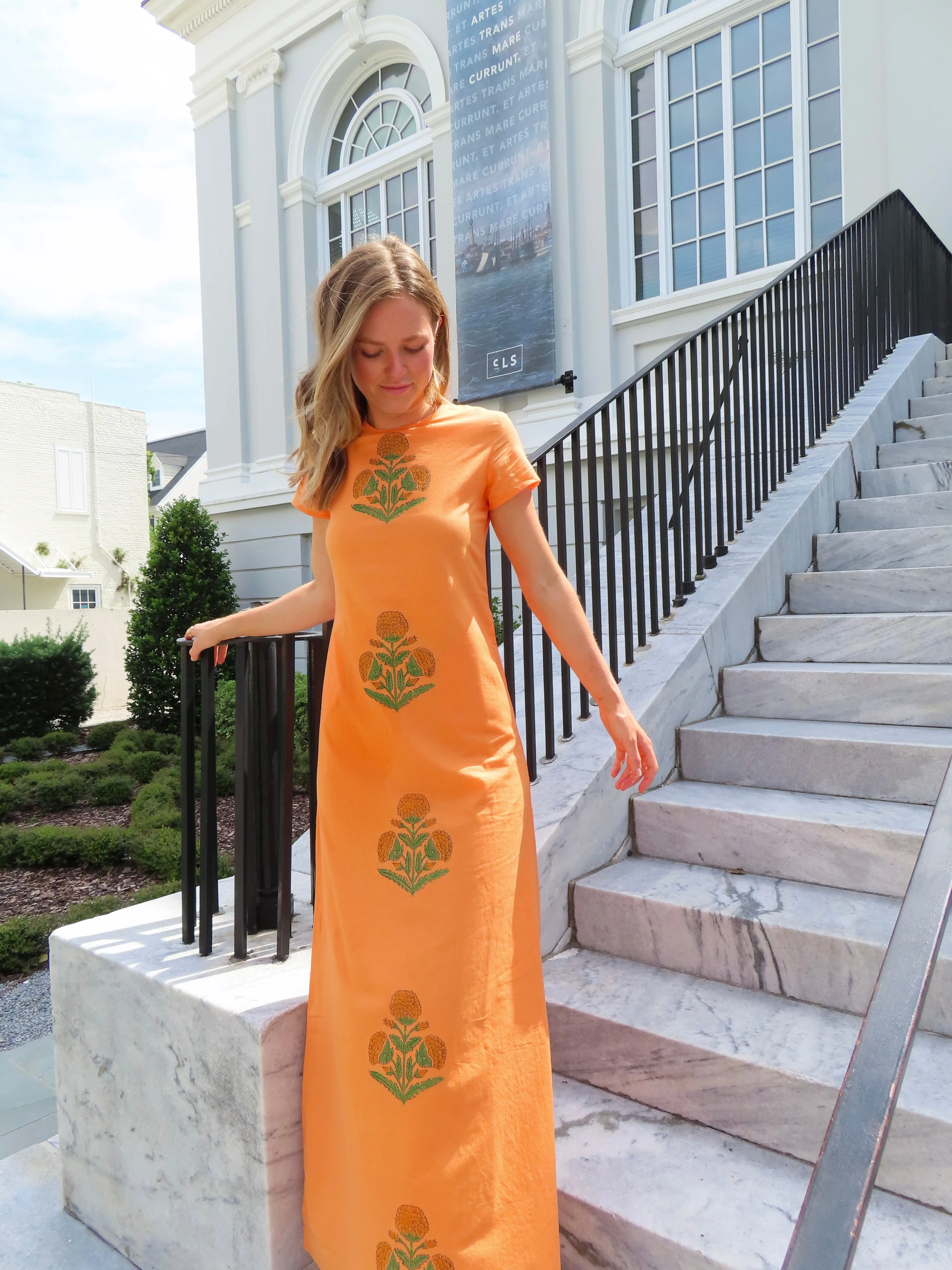 Anne Maxi Dress Melon Milos