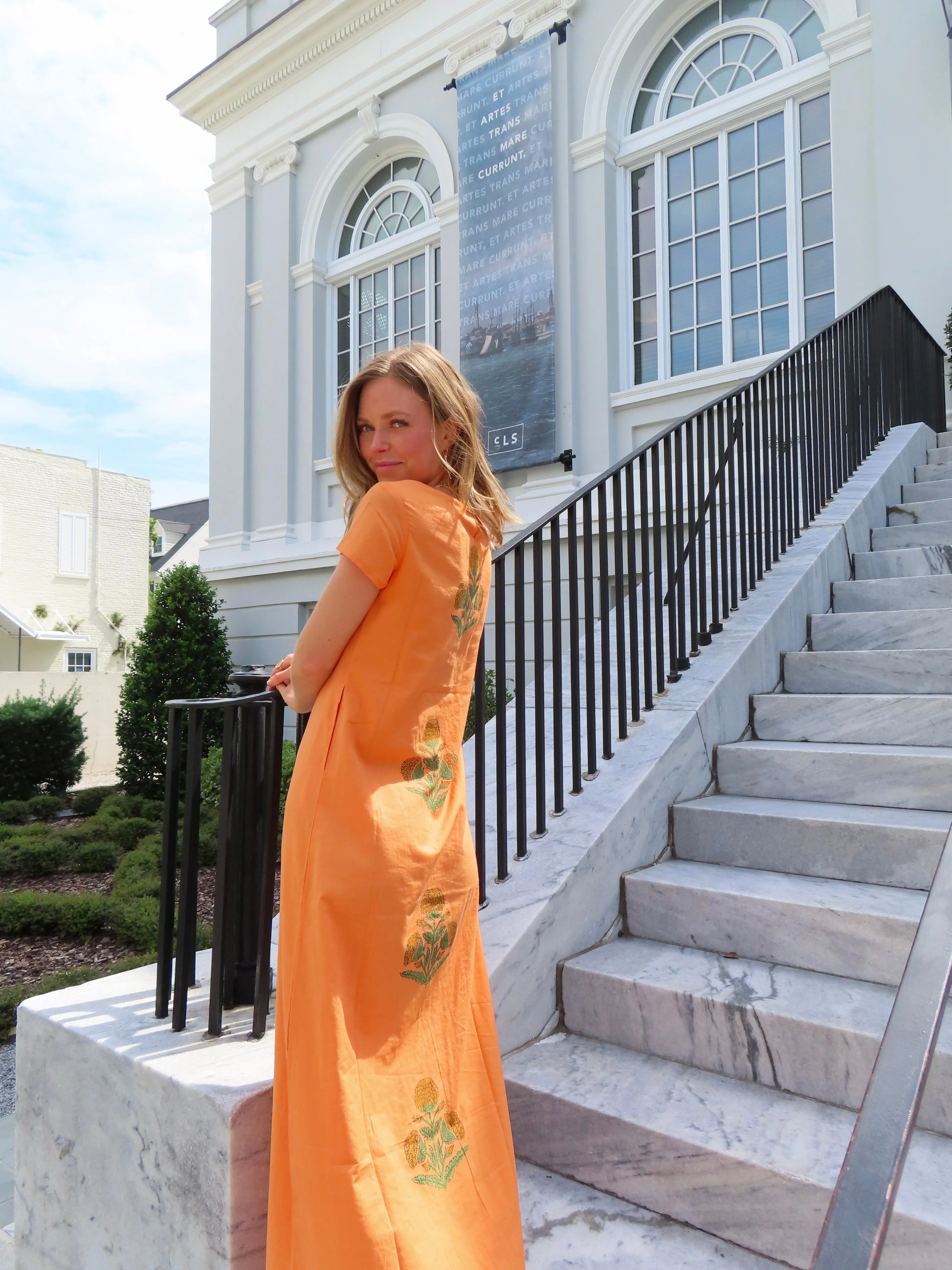 Anne Maxi Dress Melon Milos
