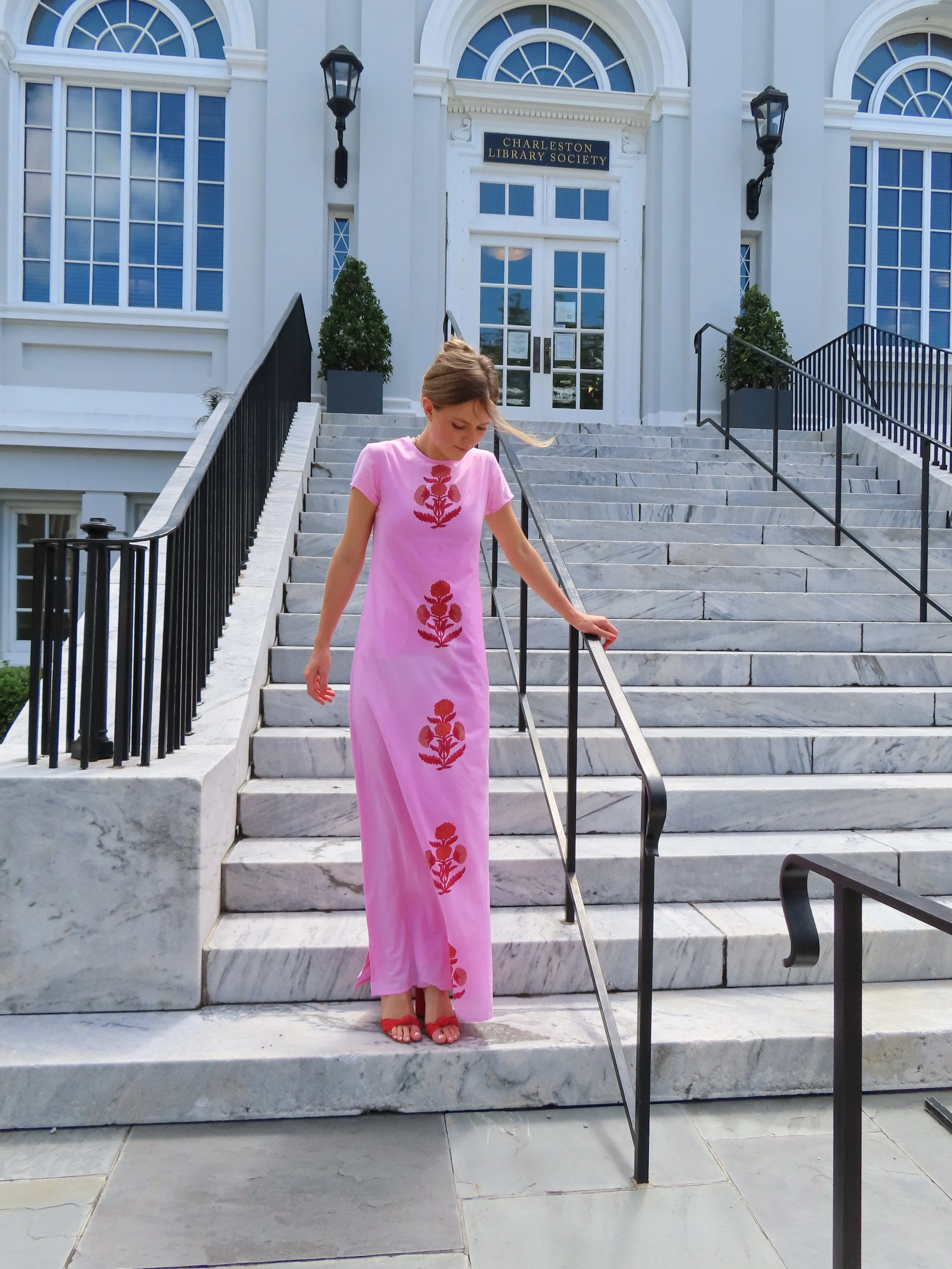 Anne Maxi Dress Pink Milos