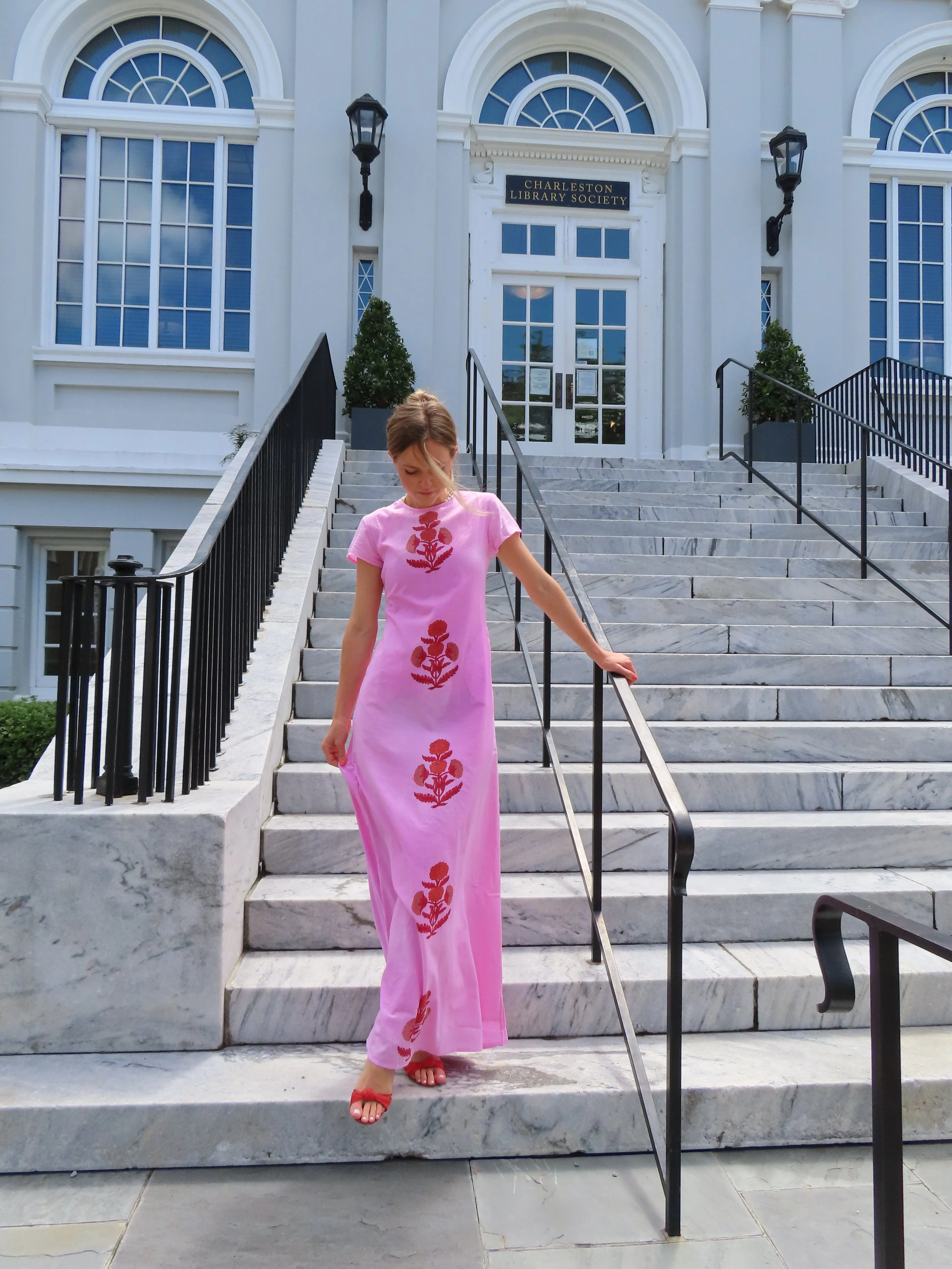 Anne Maxi Dress Pink Milos