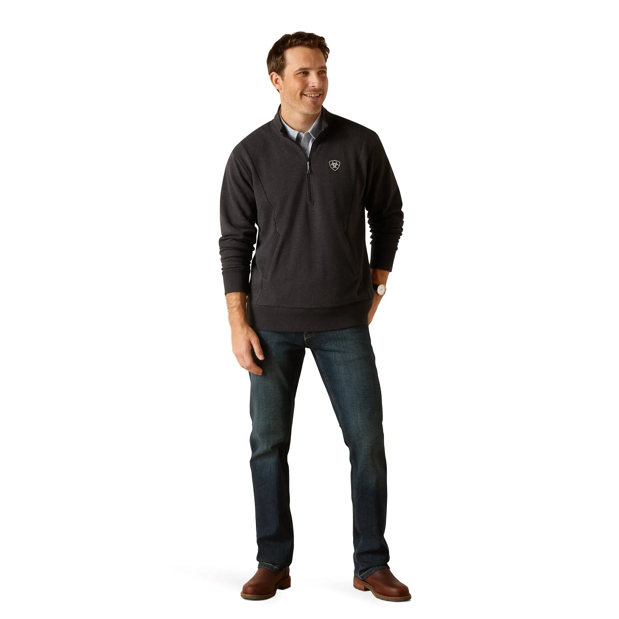 Ariat Mens Friday Cotton 1/2 Zip Sweatshirt