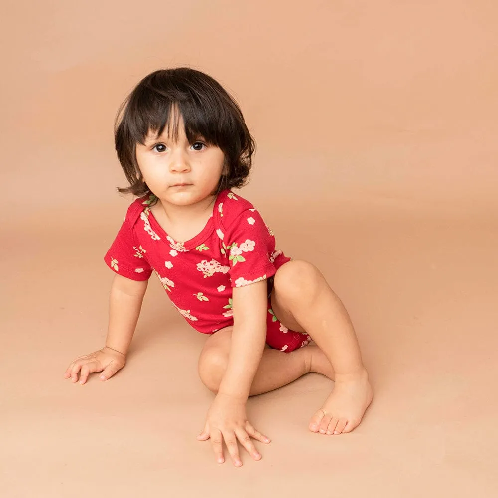 Baby Girl Iris Cherry Blossom Short Sleeve Onesies Pack of 2 Collection