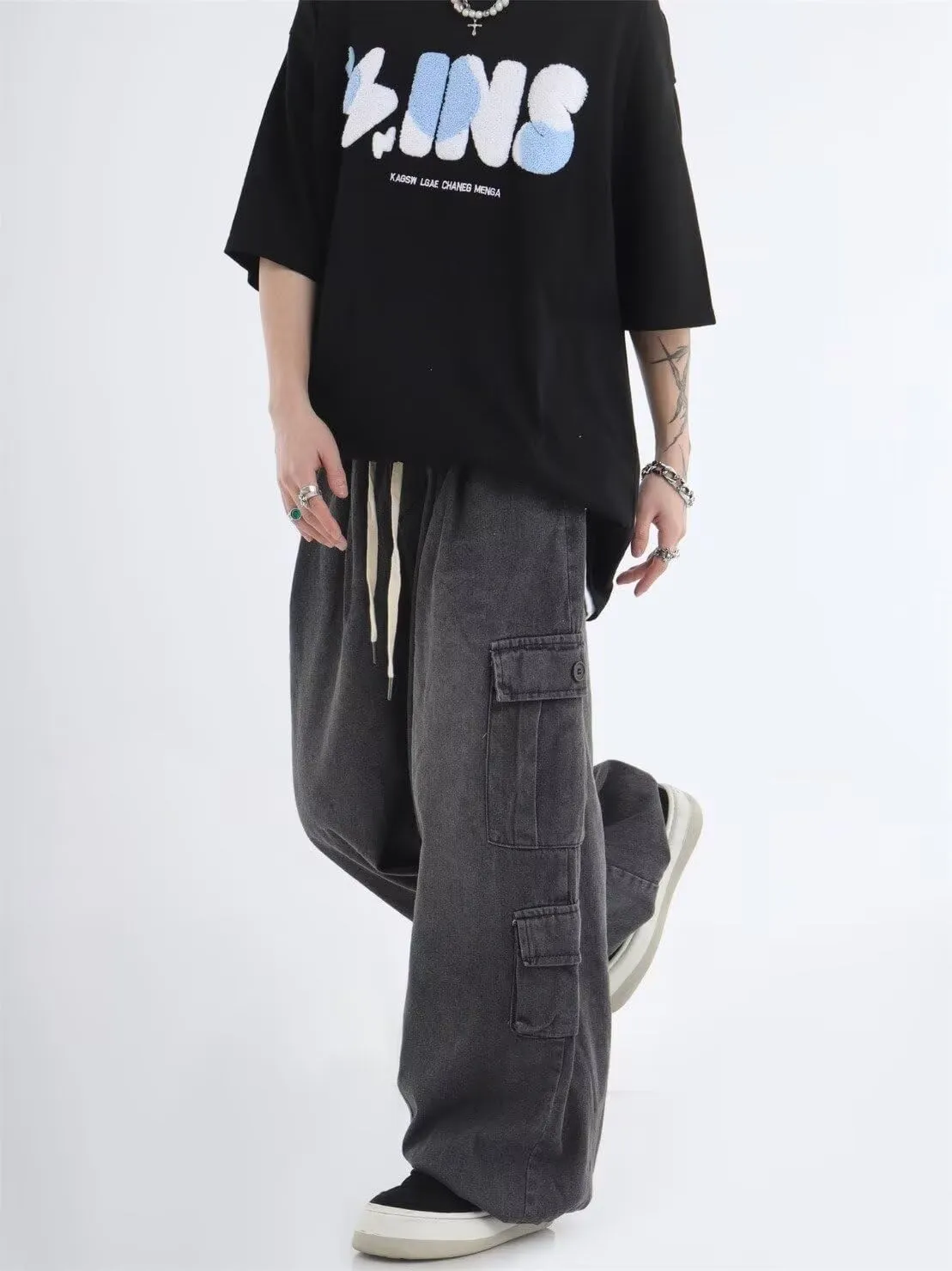 Baggy Jeans for Man Women Y2K Jeans Cargo Pants Relaxed Fit Jeans Baggy Jeans Denim Hip Hop Streetwear