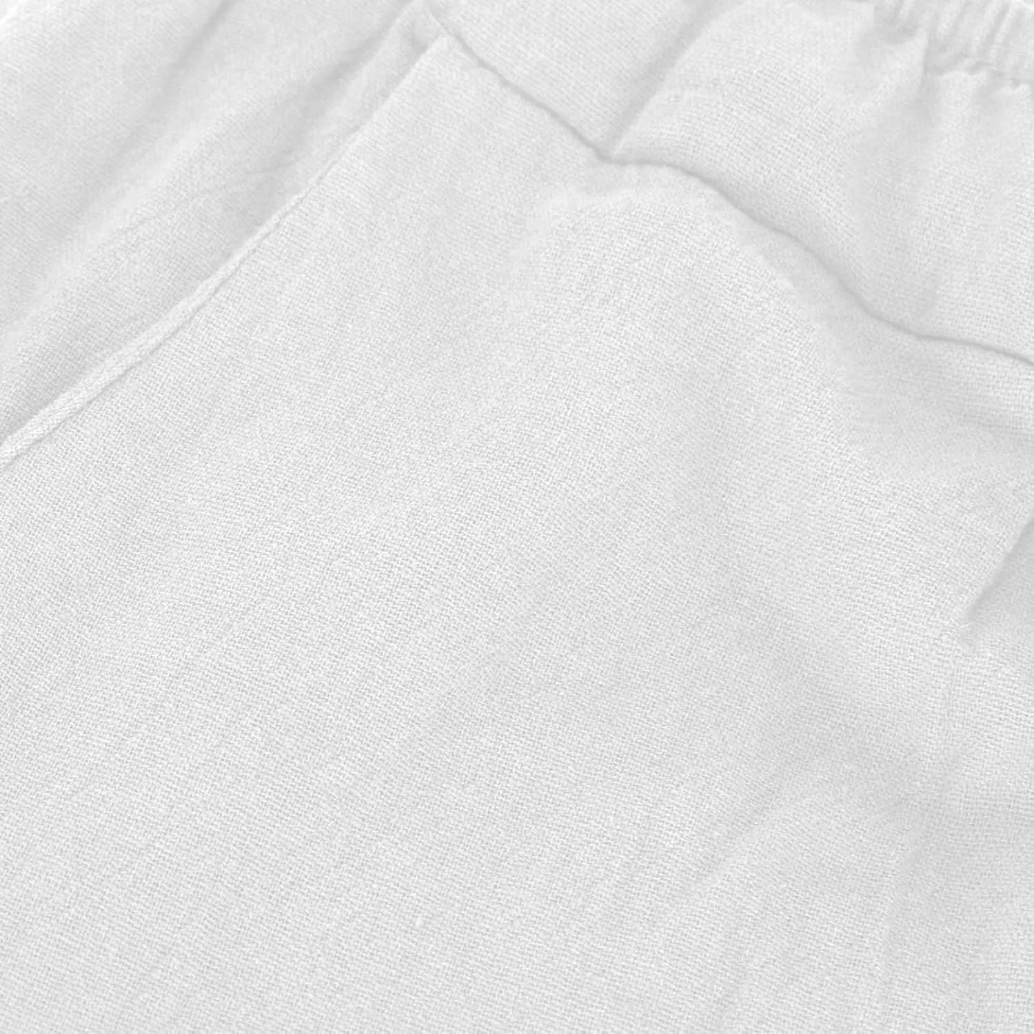 Baggy Pants for Men Trendy Cotton Linen Summer Beach Pants Casual Loose Lounge Cropped Harem Trousers with Pockets