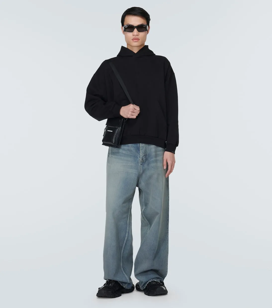 Balenciaga Cotton Hoodie, Black