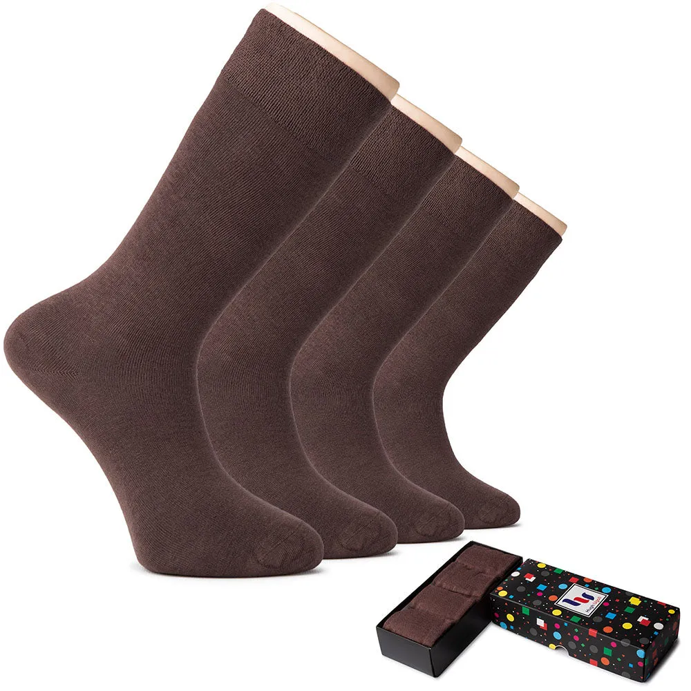 Bamboo Business Dress Socks for Men, 4 Pairs