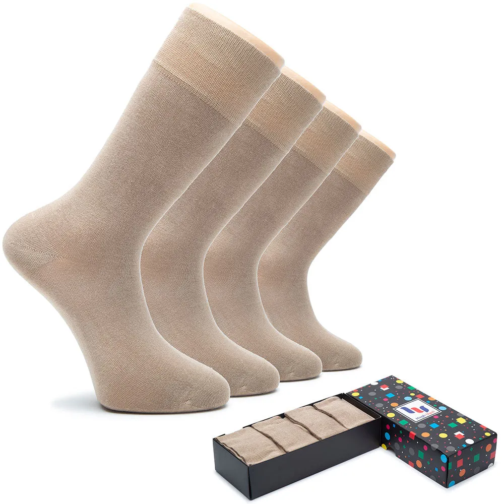Bamboo Business Dress Socks for Men, 4 Pairs
