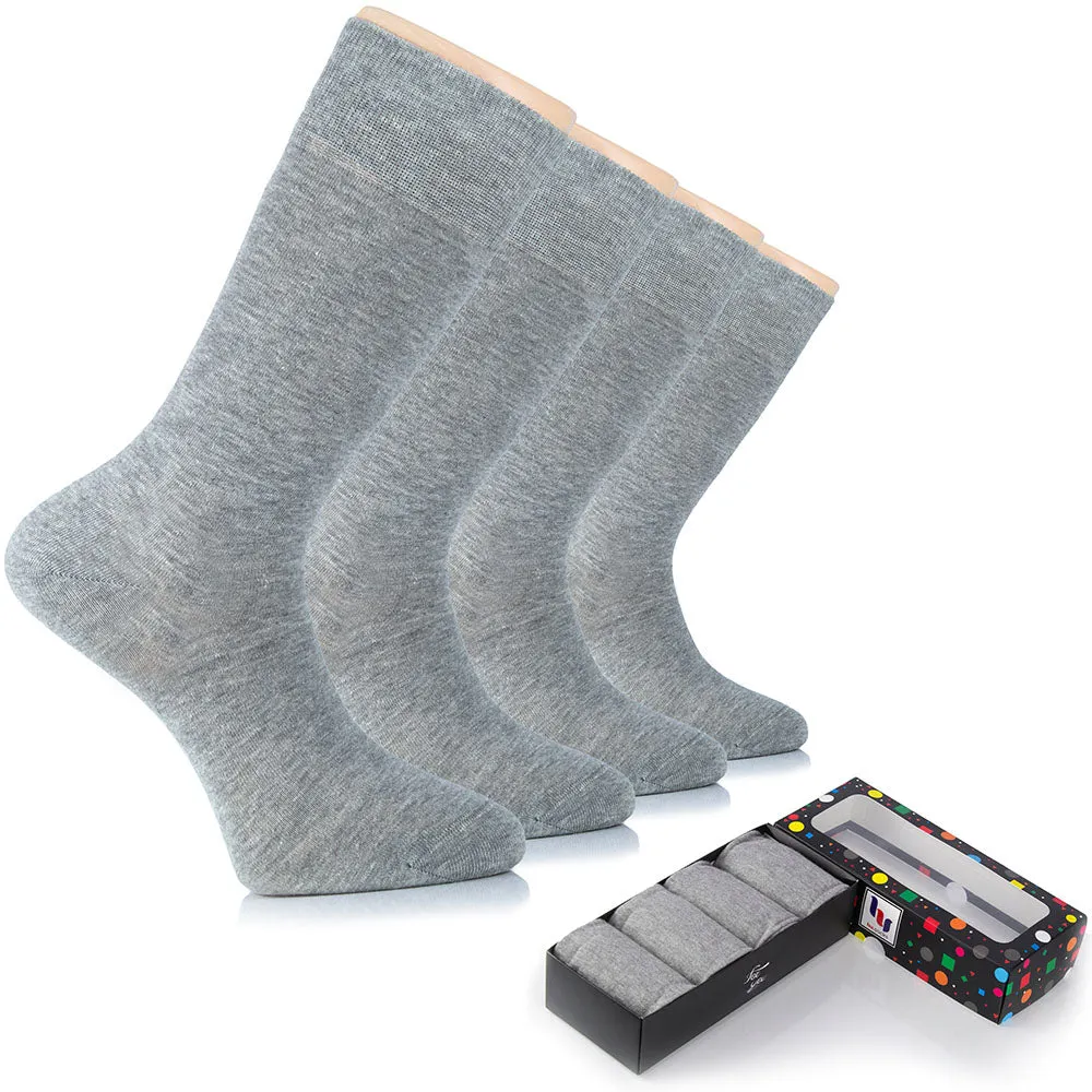 Bamboo Business Dress Socks for Men, 4 Pairs