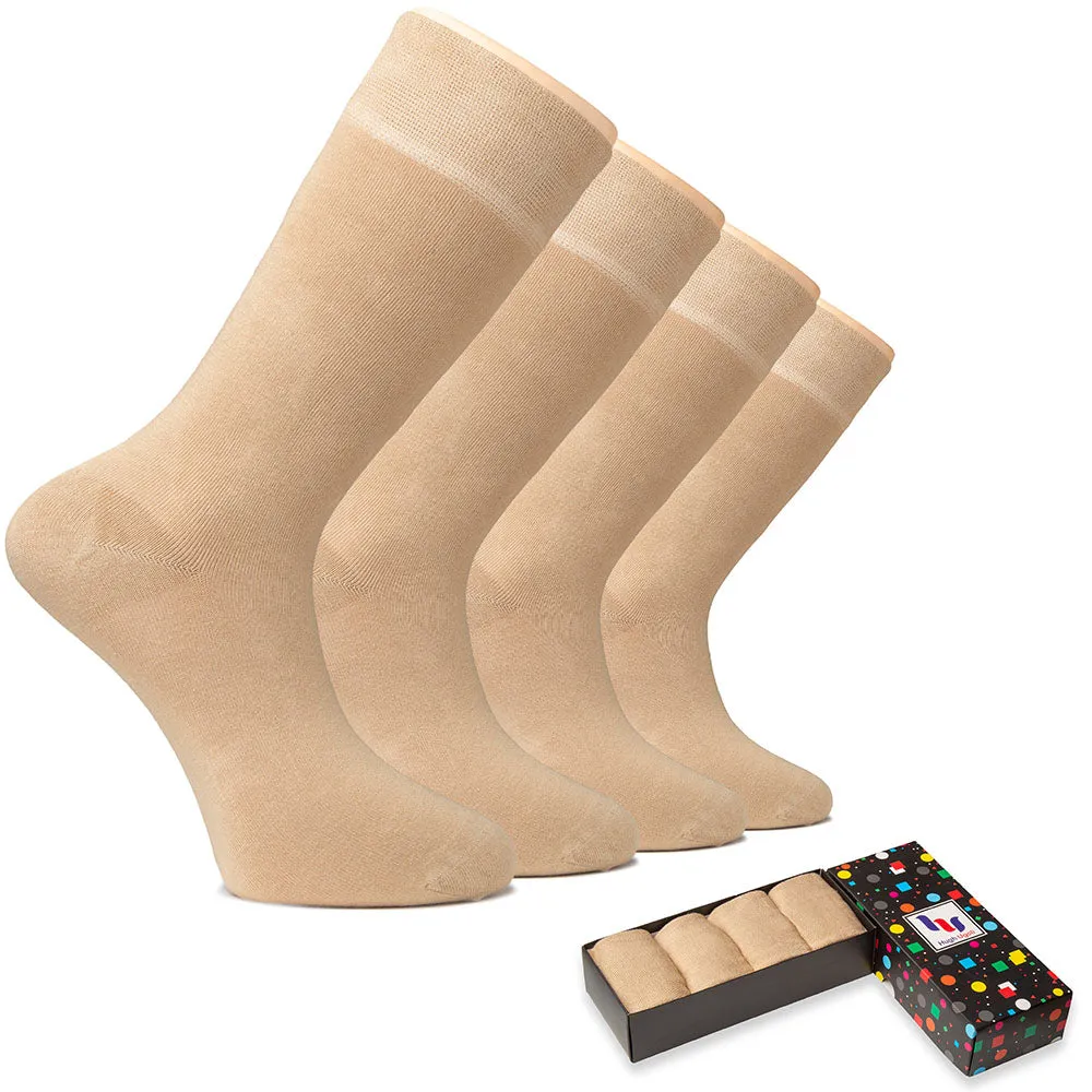 Bamboo Business Dress Socks for Men, 4 Pairs
