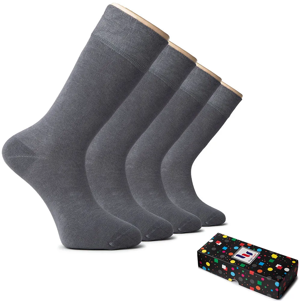 Bamboo Business Dress Socks for Men, 4 Pairs