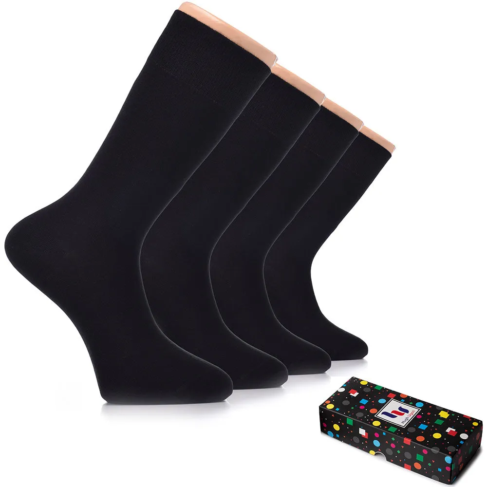 Bamboo Business Dress Socks for Men, 4 Pairs