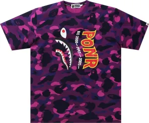 BAPE Color Camo Shark Wide Tee 'Purple', Purple