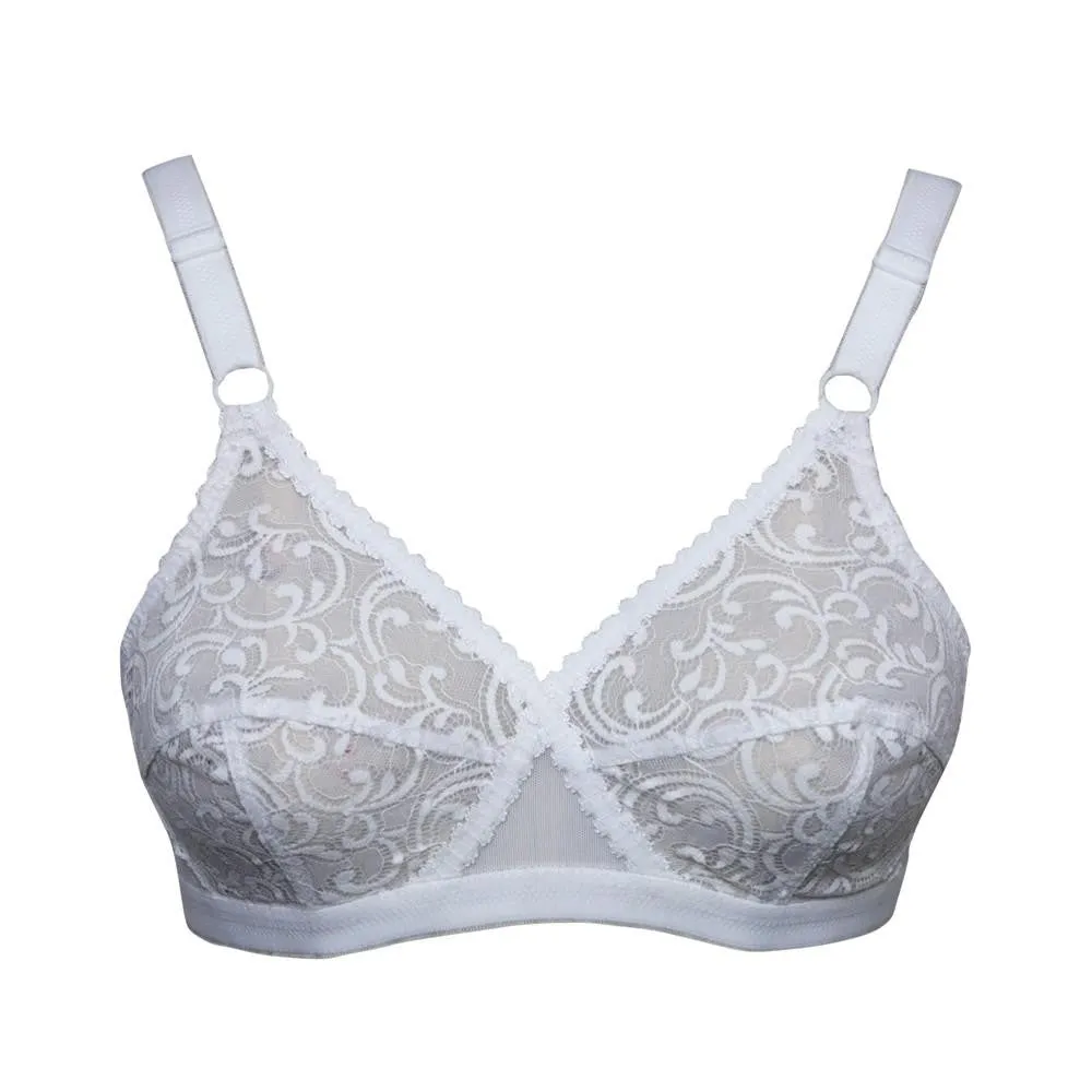 Be-Belle X-Over Bra - White