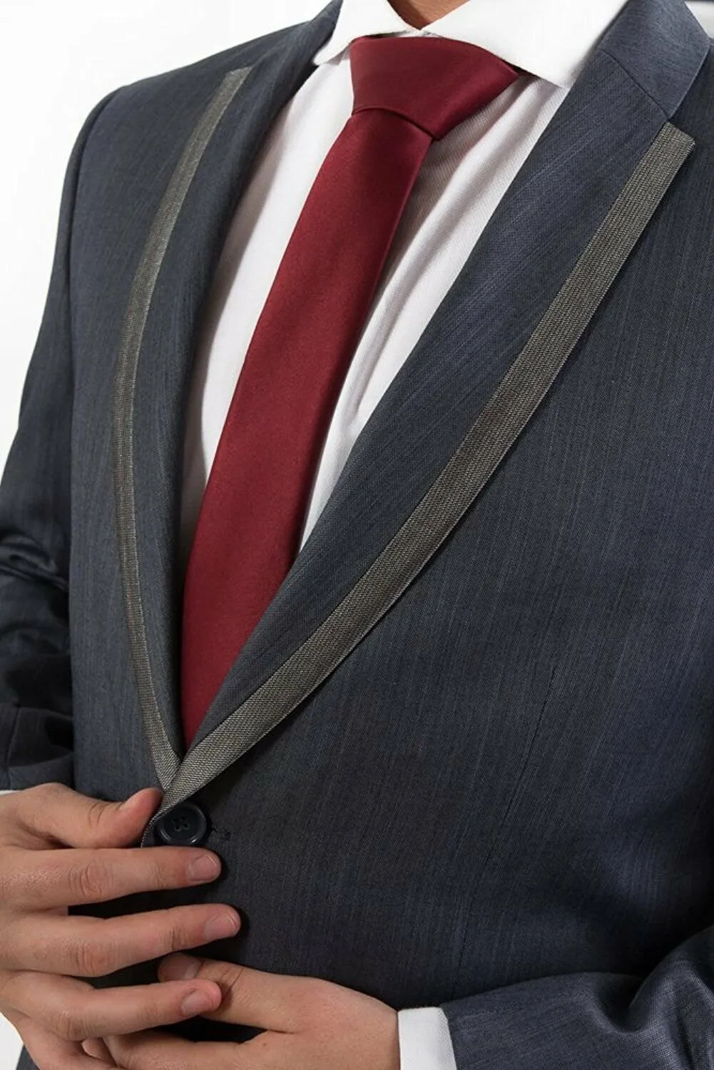 BH Mens Slim Fit Sateen Striped Lapel Formal Tuxedo Suit Set -  CLEARANCE - FINAL SALE